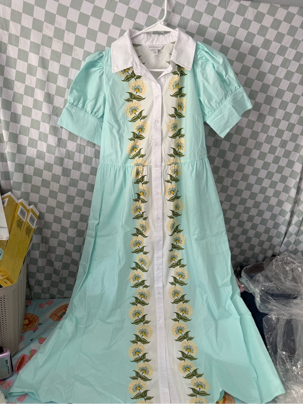 Light Mint Crown and Ivy Meredith dress